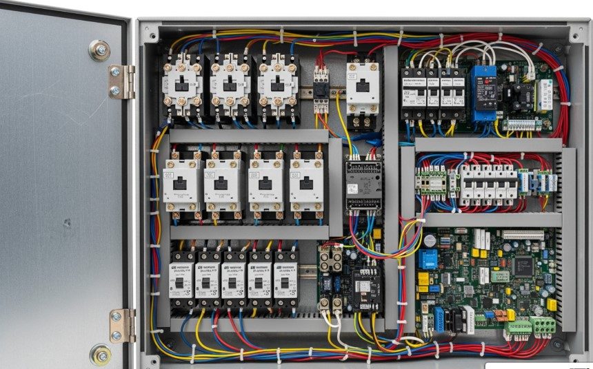 Automatic transfer switch control panel wiring